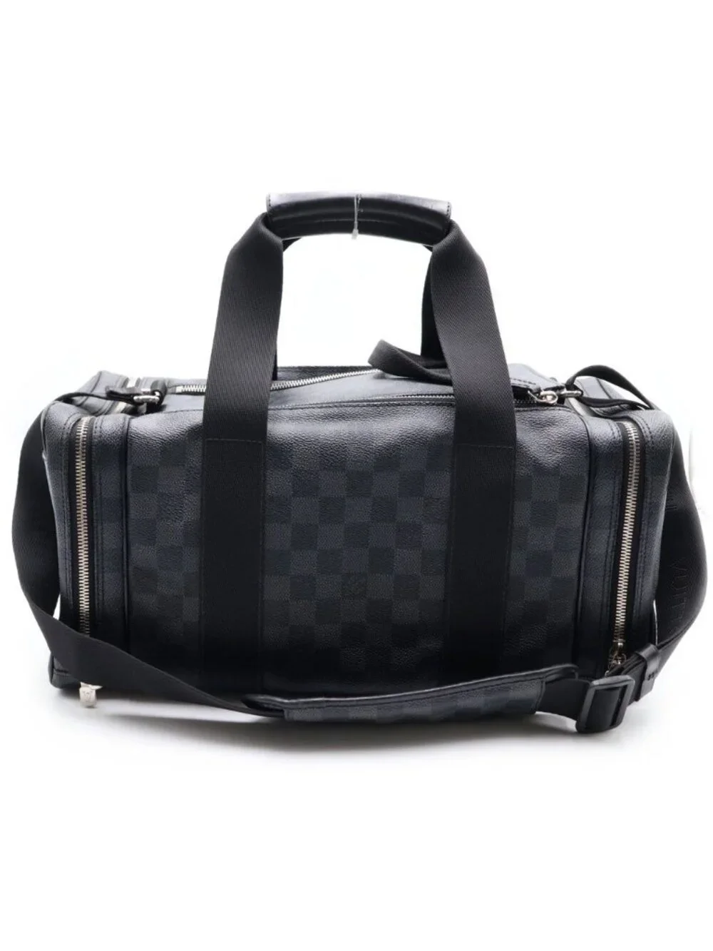 Louis Vuitton Damier Graphite Camera Bag Black Leather Silver